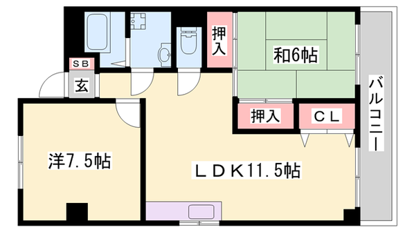 ハッピーコート駅南大路の物件間取画像